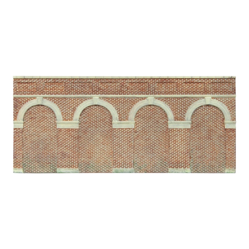 Mid Level Arched Retaining Walls x2 (Red Brick)