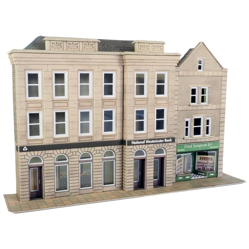 PO271 OO Gauge Low Relief Banks & Shops Kits