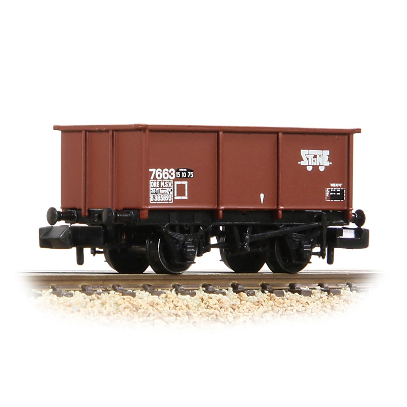 Graham Farish N Gauge 377-278A BR 27T Steel Tippler Wagon BR Bauxite (TOPS) (TOPS) With Load