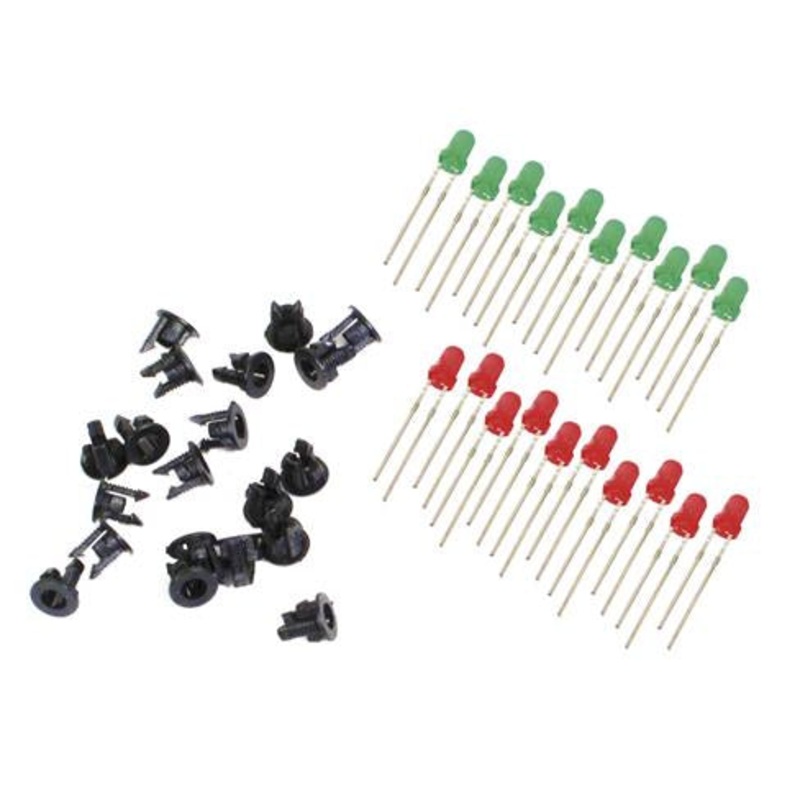 Peco PL-30 LED’S 10 Green, 10 Red, & 20 Panel Clips