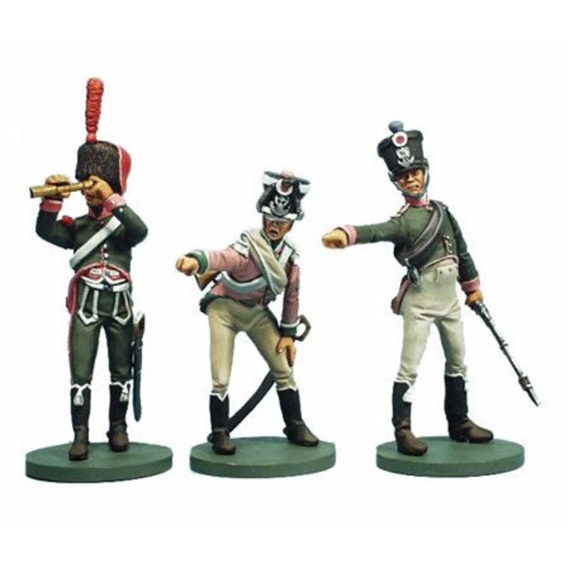 ART. 6010 French Line Mounted Huntsmen 1810 – 3 Figure Boxed Set