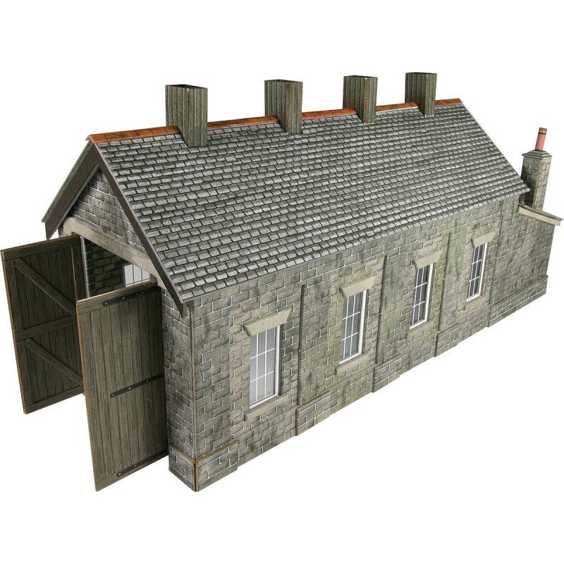 Metcalfe PO332 OO Gauge – Single Track Engine Shed Stone