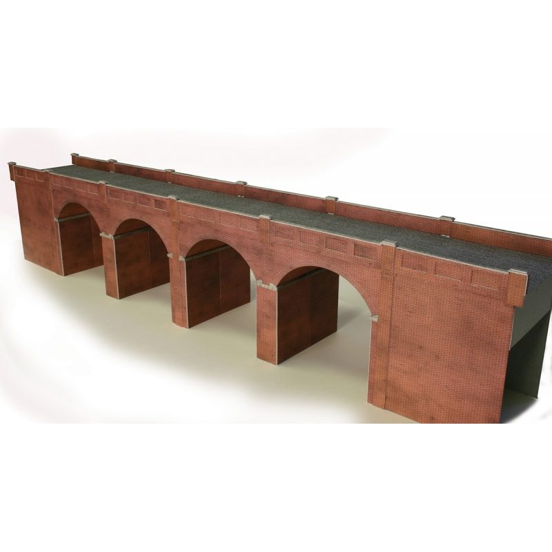 PO240 OO Gauge Double Track Viaduct Red Brick