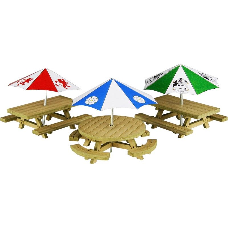 PO510 OO Gauge Picnic Tables
