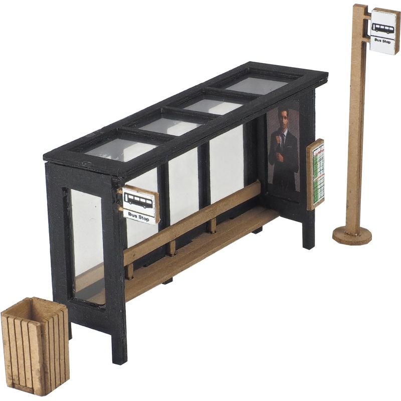 PO525 OO Gauge Bus Shelter