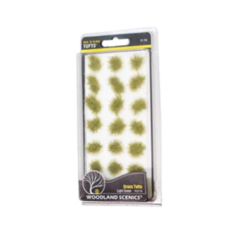 Woodland Scenic Peel ‘n’ Place Tufts Grass Tufts Light Green FS770