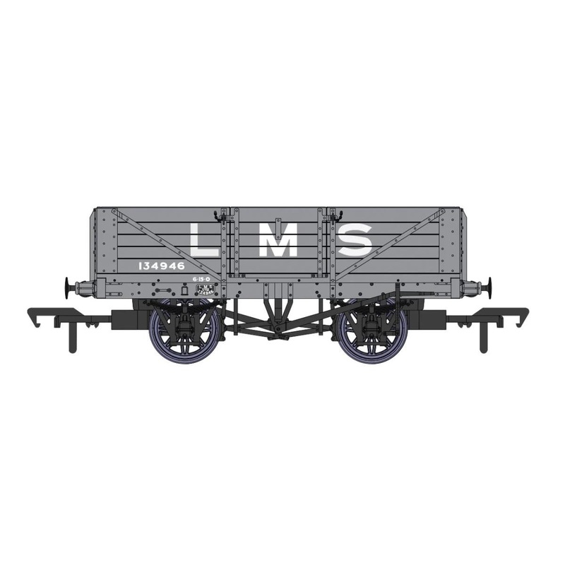 SALE – Rapido 937003 OO Gauge 5 PLANK WAGON (DIAGRAM 1666) LMS GREY 134946