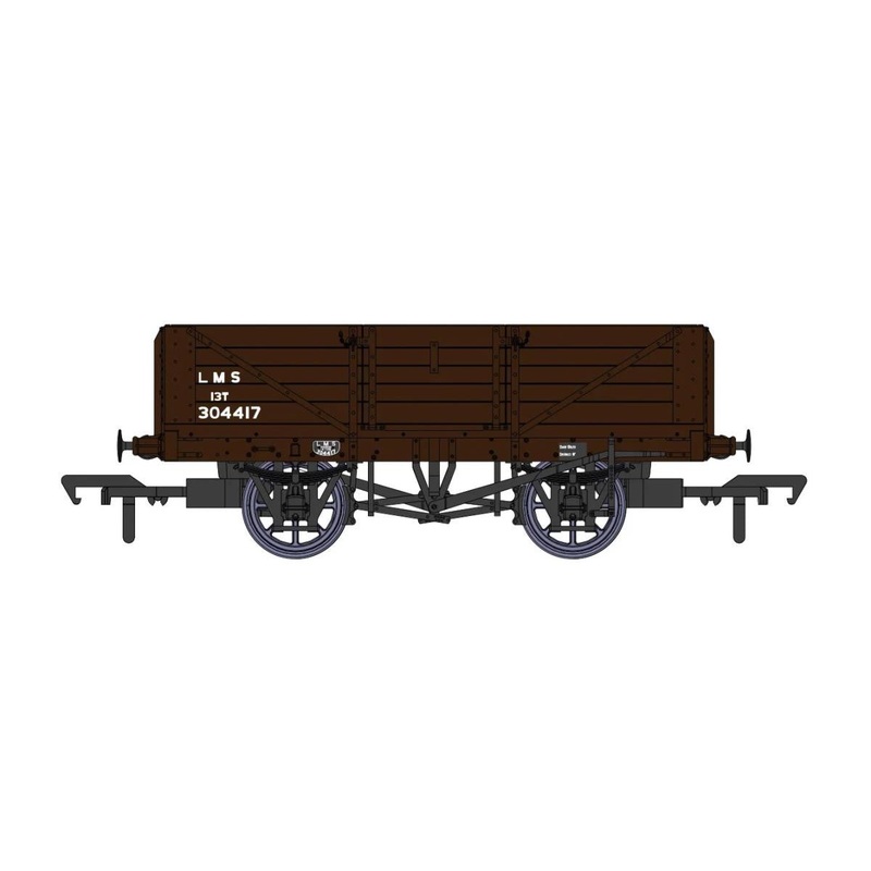 SALE – Rapido 937009 OO Gauge 5 PLANK WAGON (DIAGRAM 1666) LMS BAUXITE 304417