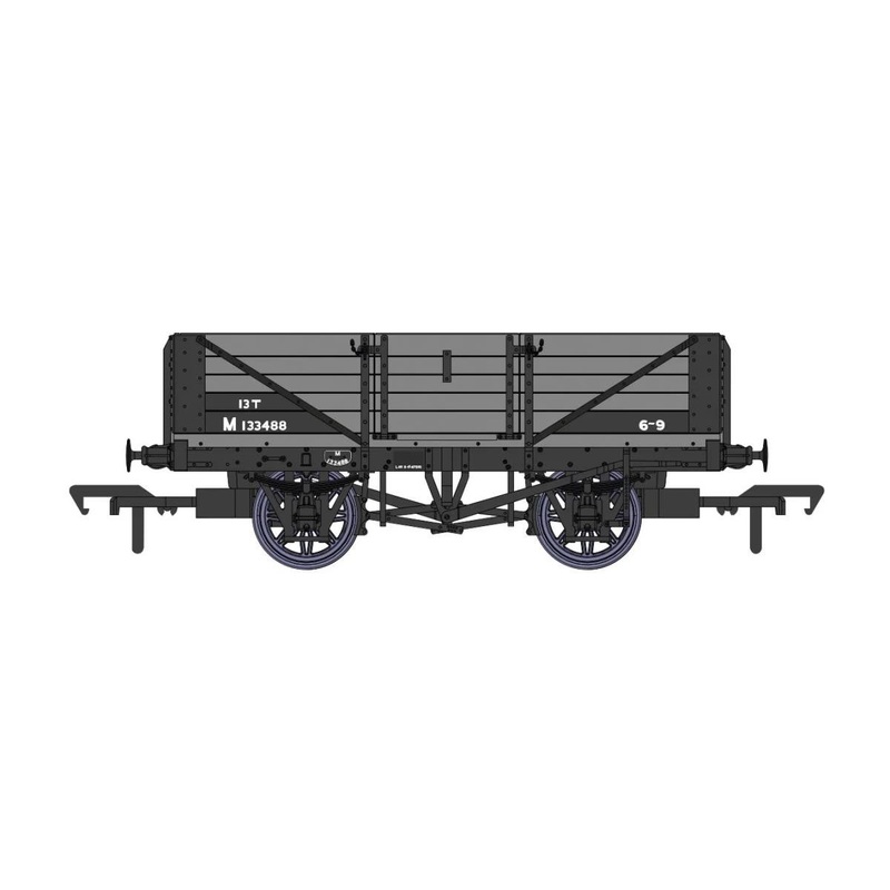 SALE – Rapido 937012 OO Gauge 5 PLANK WAGON (DIAGRAM 1666) BR GREY M133488