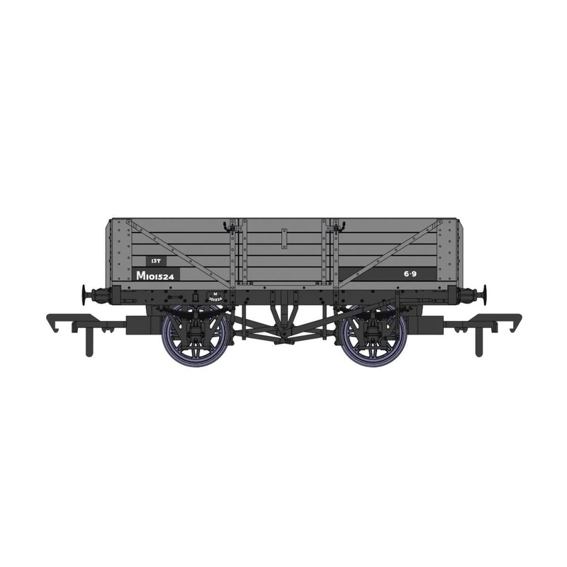 SALE – Rapido 937013 OO Gauge 5 PLANK WAGON (DIAGRAM 1666) BR GREY M101524