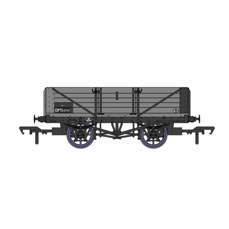 SALE – Rapido 937014 OO Gauge 5 PLANK WAGON (DIAGRAM 1666) BR GREY DM29719