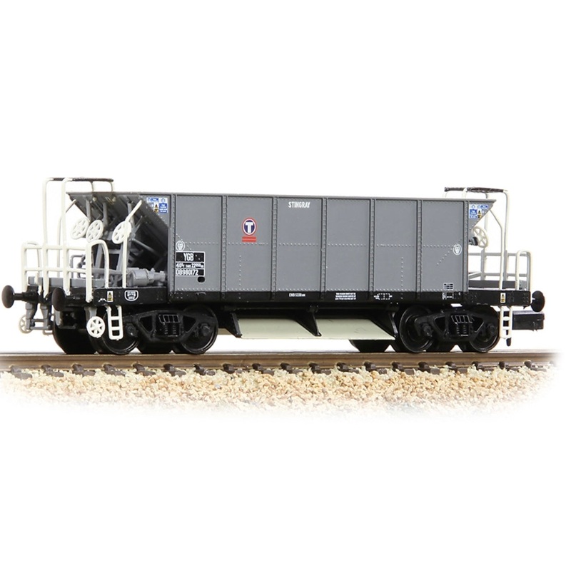 Graham Farish 377-006 BR YGB ‘Stingray’ Bogie Hopper Wagon Transrail Grey