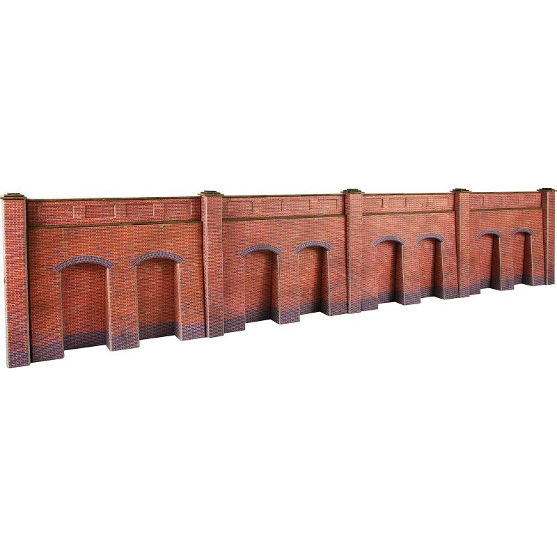 PO244 OO Gauge Retaining Wall Red Brick