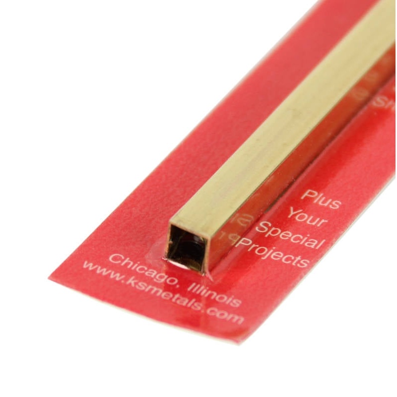 Square Brass Tube 1/4 x .014