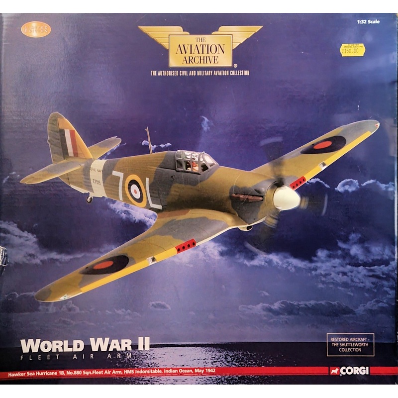 Corgi AA35504 Hawker Sea Hurricane RNFAA No.880 NAS, HMS Indomitable, Indian Ocean, May 1942