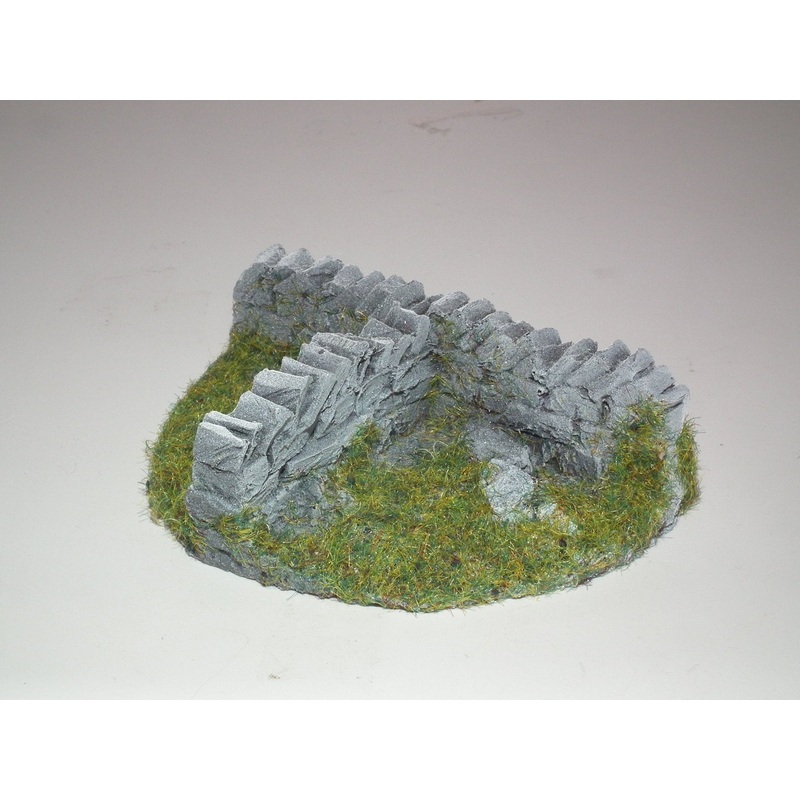 OO Gauge Farm Old Damaged Light Brown Drystone Wall