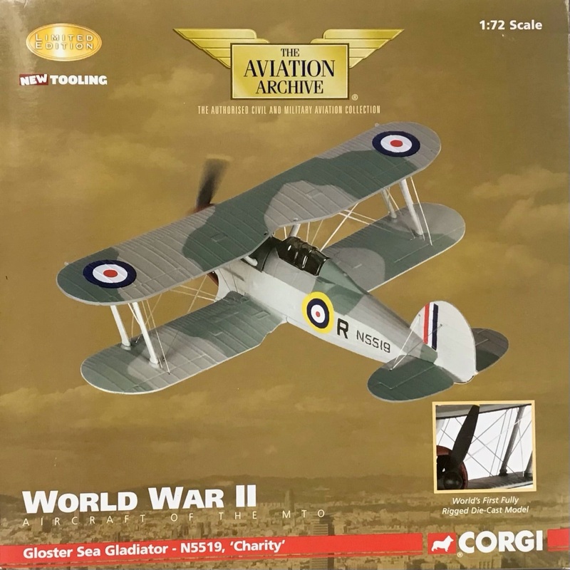 Corgi AA36203 Gloster Sea Gladiator N5519 Charity