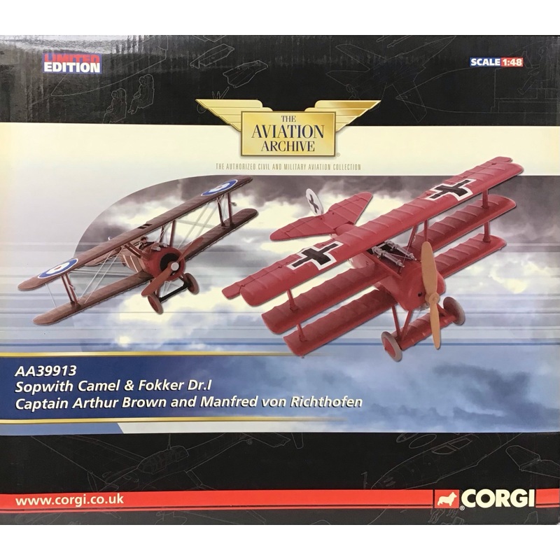 Corgi AA39913 Sopwith Camel & Fokker Dr.I