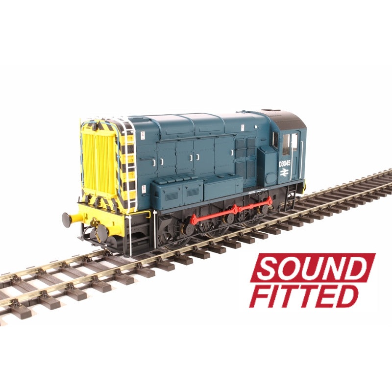 Dapol O Gauge 7D-008-002S Class 08 Shunter D3045 in BR Blue with wasp stripes – DCC SOUND FITTED