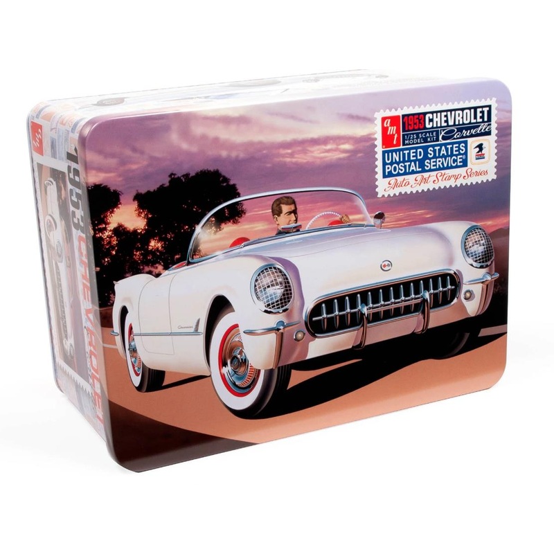AMT 1:25 1953 Chevy Corvette Car (USPS Stamp Series Collector Tin)