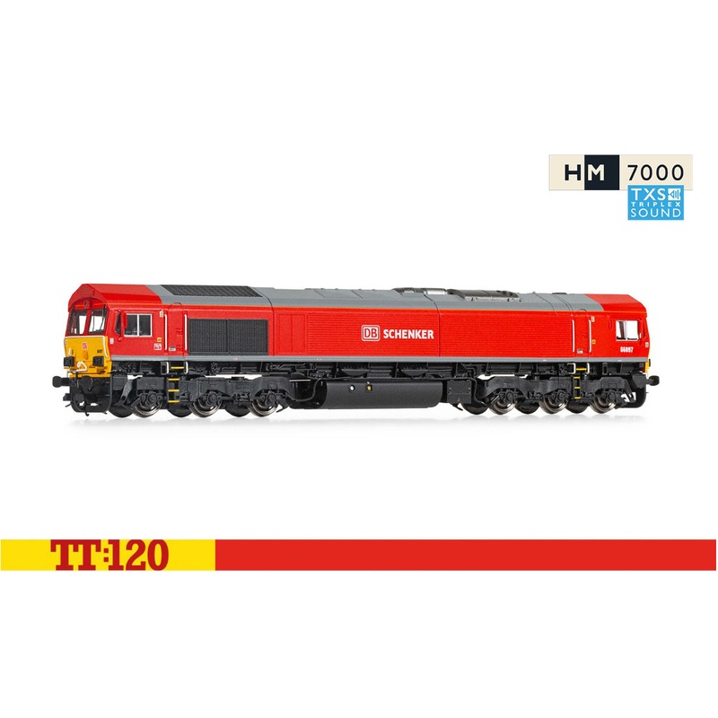 Hornby TT3017TXSM DB Schenker, Class 66, Co-Co, 66097 – Era 11 (Sound Fitted)