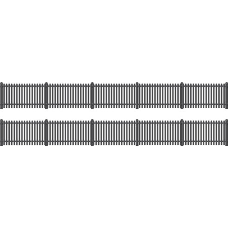 Ratio OO Gauge 422 GWR Station Fencing Black (straight only)