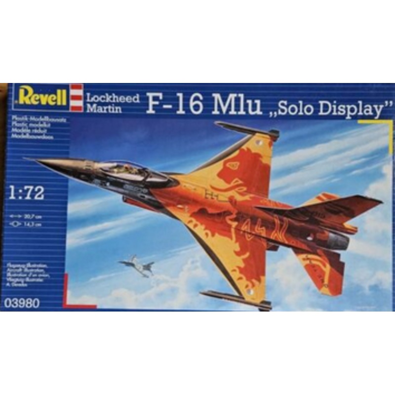 Revell 03980 1/72 Lockheed Martin F-16 Mlu Czech Solo Display Model Kit