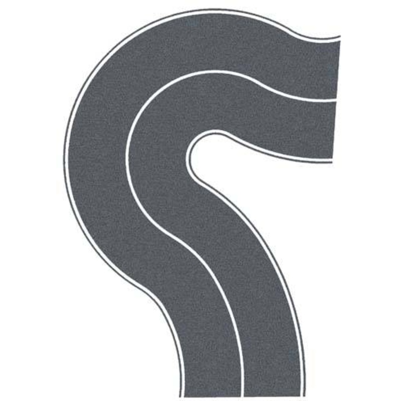 Noch 34204 Asphalt Covered Road Curved Grey