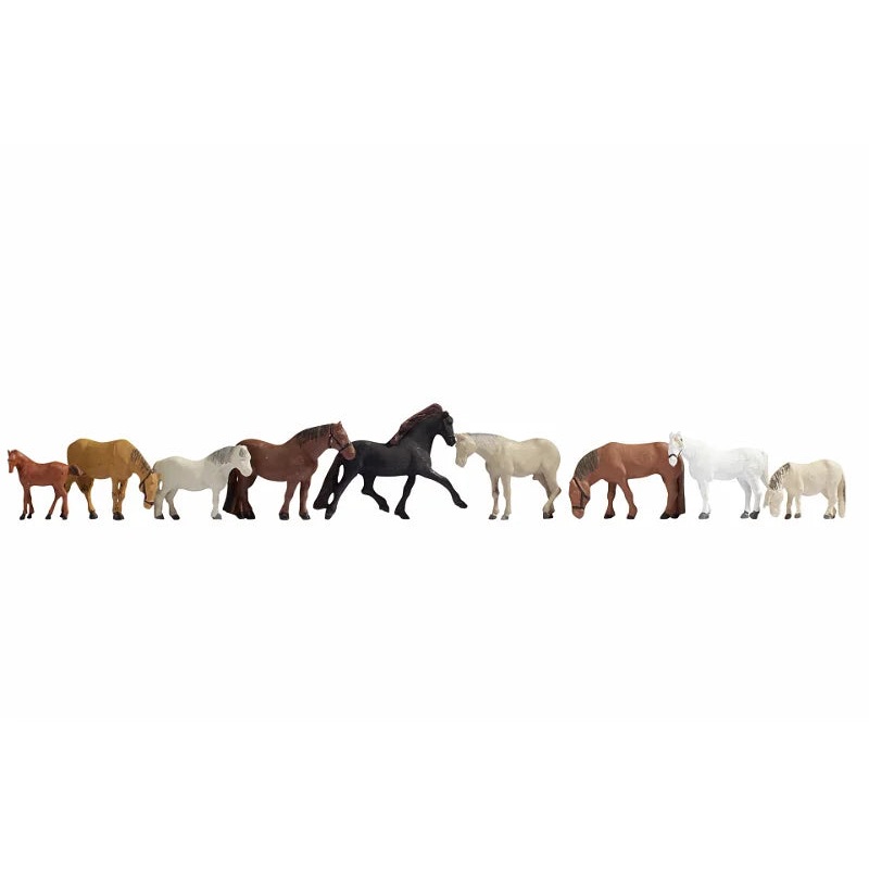 Noch TT:120 N45761 Horses (9) Figure Set