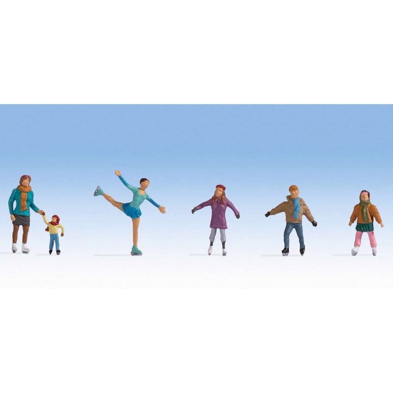 Noch TT:120 N45824 Ice Skaters (6) Figure Set