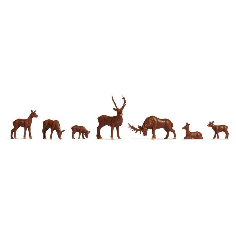 Noch TT:120 N47211 Deer (7) Hobby Figure Set