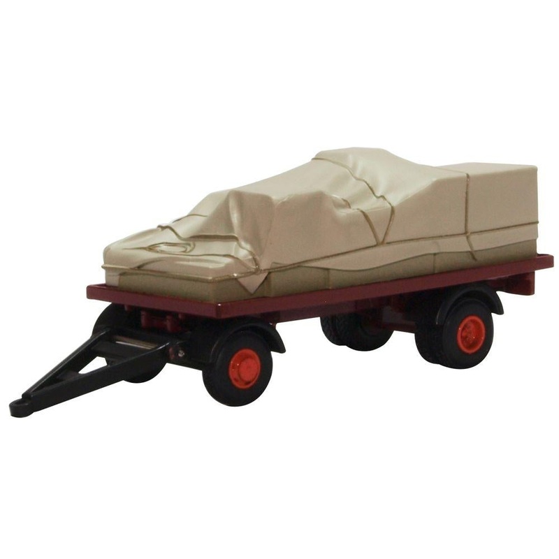 Canvassed Trailer Maroon/Red