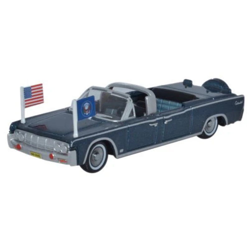 Oxford Diecast 1961 Lincoln Continental X100 Presidential Blue Metalli