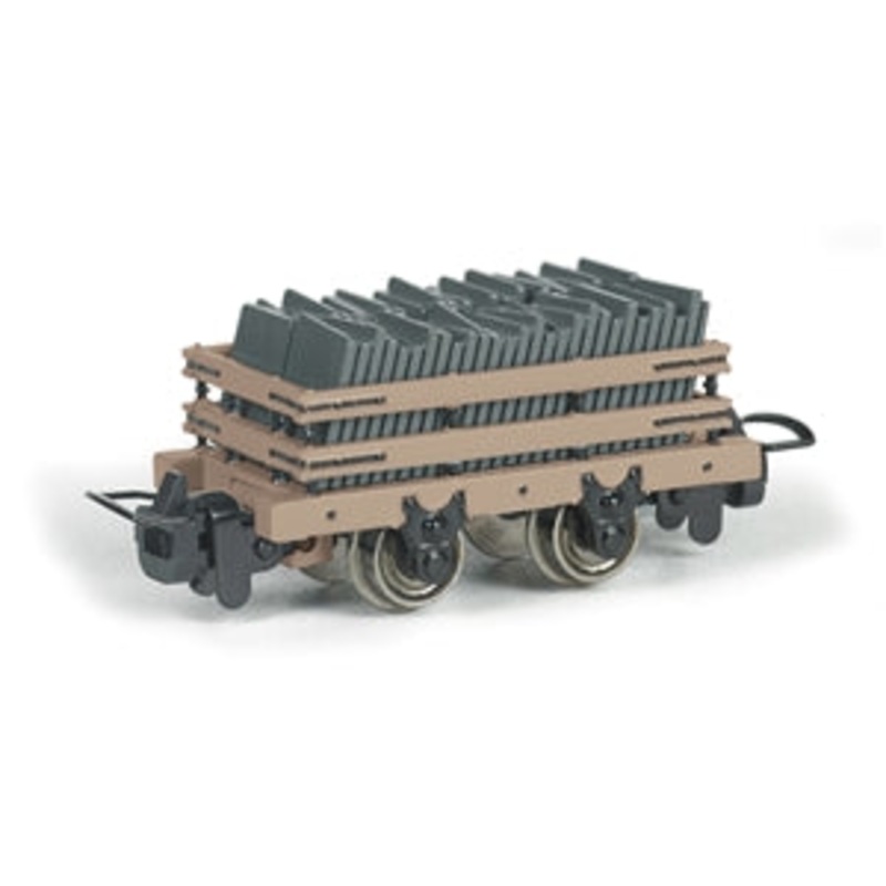 Bachmann 009/N Narrow Gauge Thomas The Tank  & Friends Slate Wagon With Load – Tan