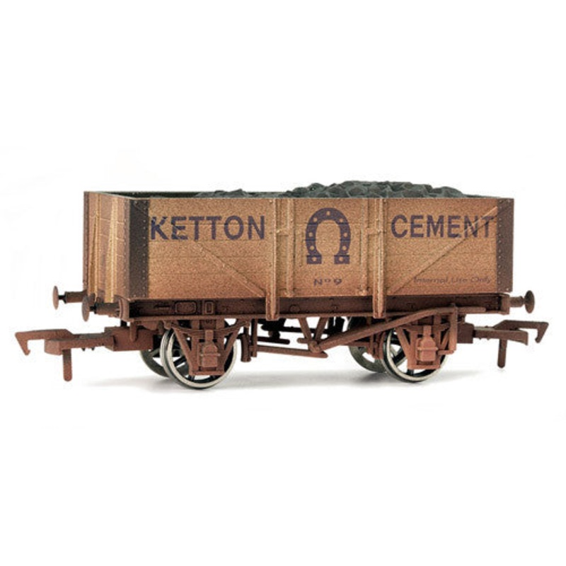 Dapol 4F-051-008 OO Gauge 5 PLANK WAGON KETTON CEMENT WEATHERED