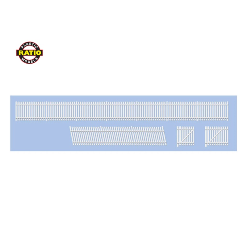 Ratio OO Gauge 243 GWR Station Fencing Straights, Ramps & Gates