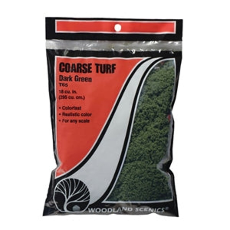 Woodland Scenics Dark Green Coarse Turf Bag WT65