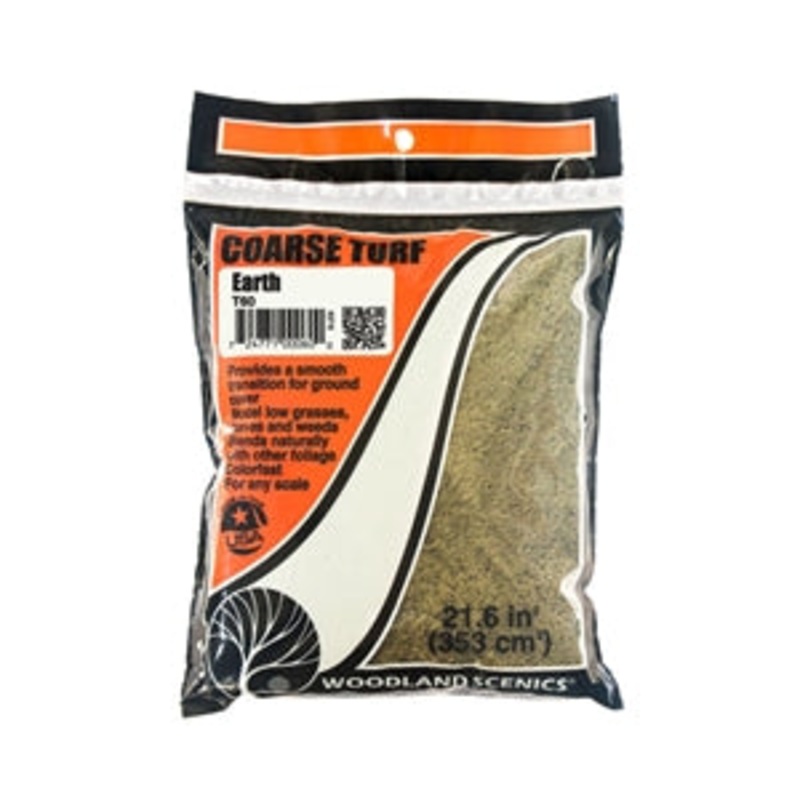 Woodland Scenics Earth Coarse Turf Bag WT60
