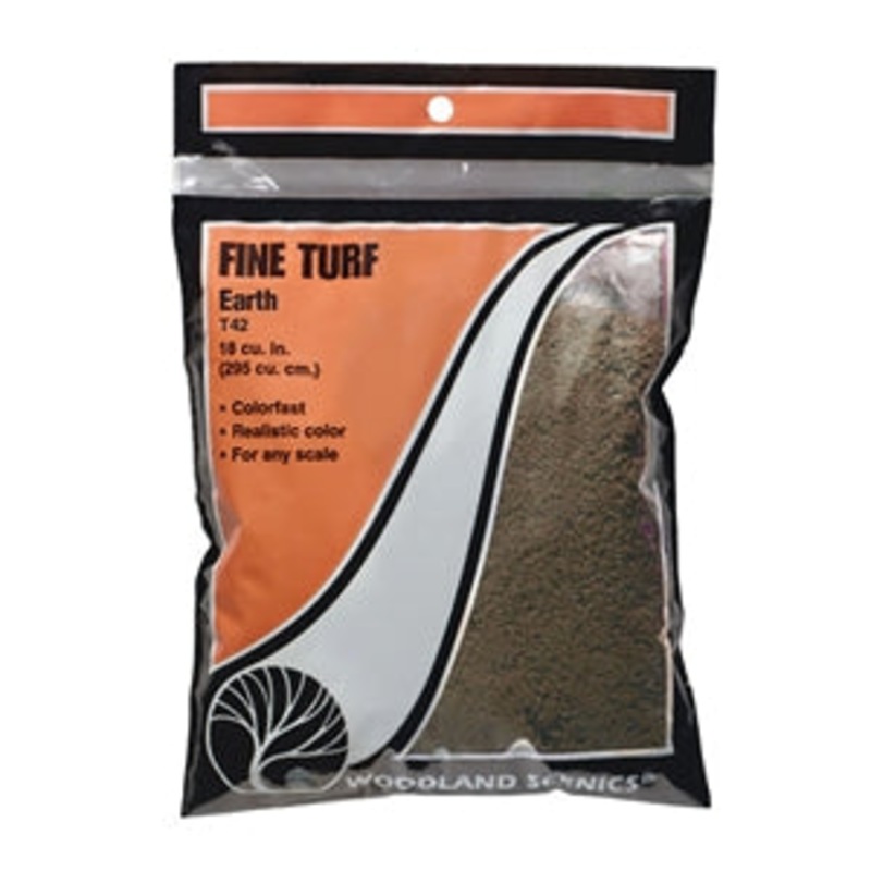 Woodland Scenics Earth Fine Turf Bag WT42