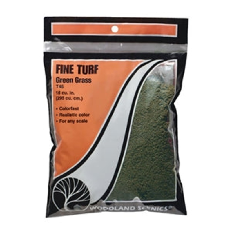 Woodland Scenics Green Grass Fine Turf Bag WT45
