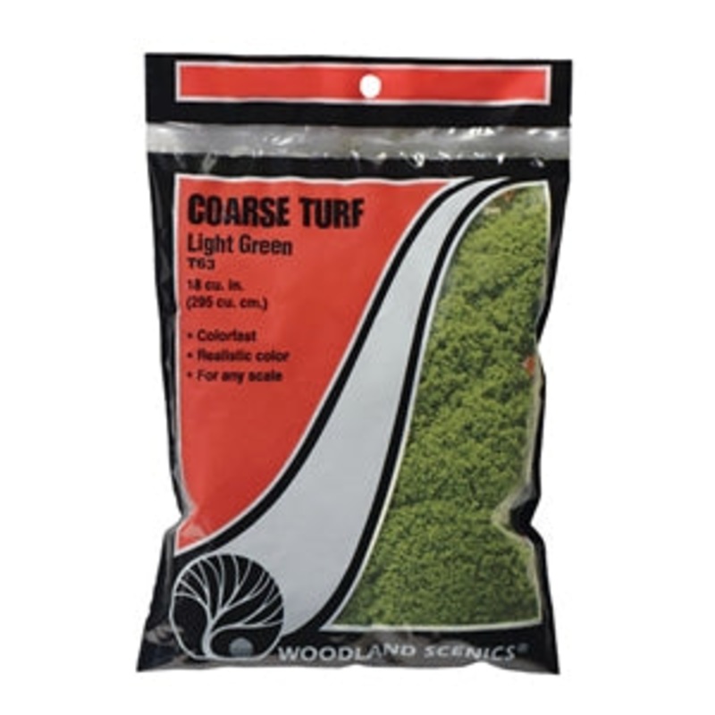 Woodland Scenics Light Green Coarse Turf Bag WT63