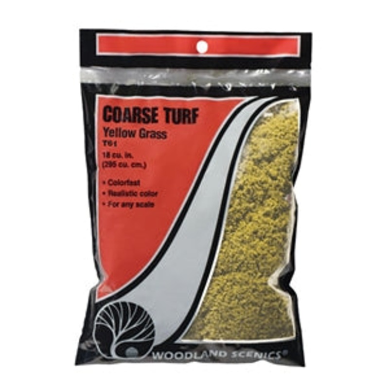 Woodland Scenics Yellow Grass Coarse Turf Bag WT61