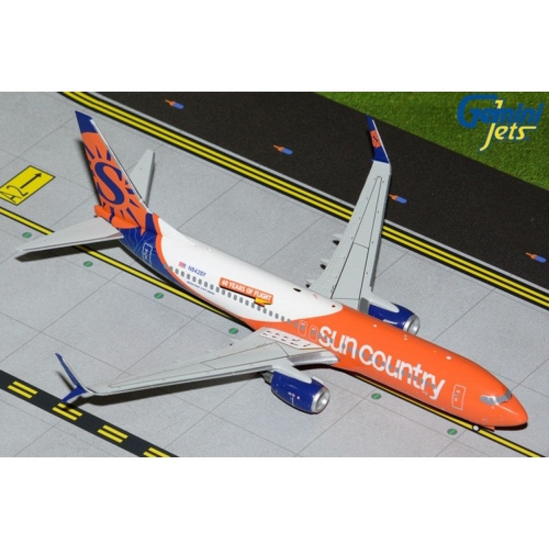 Gemini 200 Sun Country Airlines Boeing 737-800 1:200 scale die-cast model aircraft (item No: G2SCX1184)