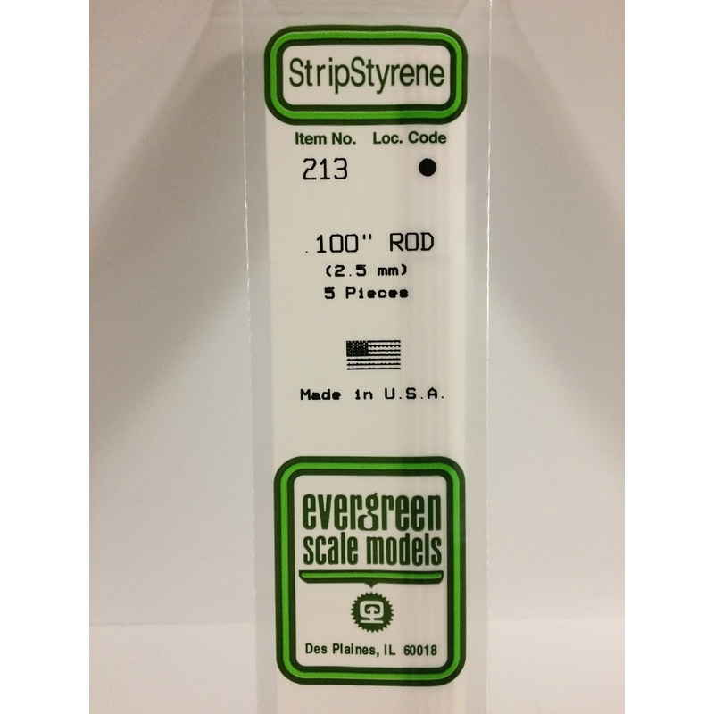 Evergreen 213 – 2.5 mm Rod