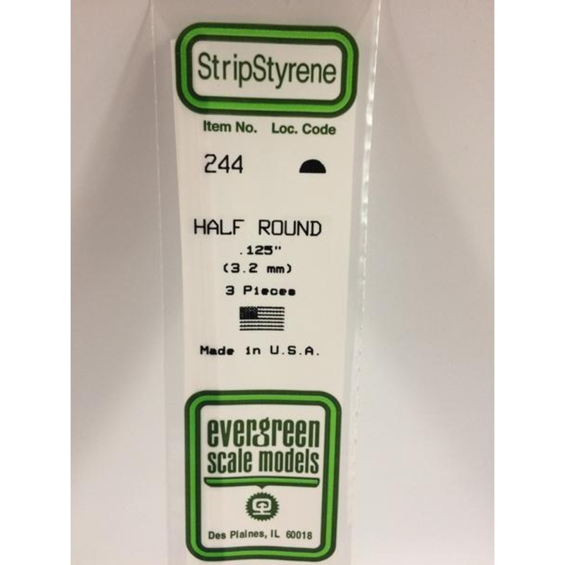 Evergreen 244 – 3.2mm Half Round
