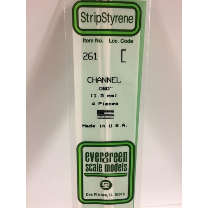 Evergreen 261 – 1.5mm Channel