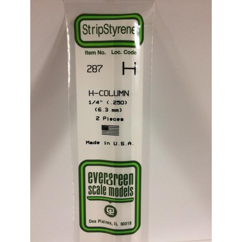 Evergreen 287 – 6.3mm H-Column