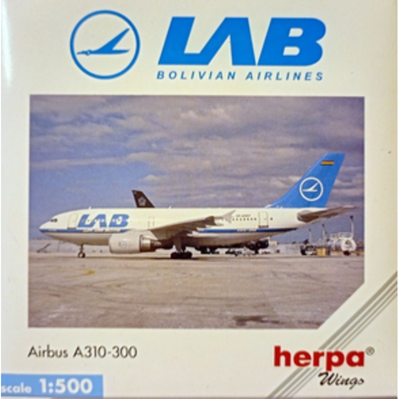 Herpa Wings 1:500 LAB Bolivian Airlines Airbus A310-300 (501095