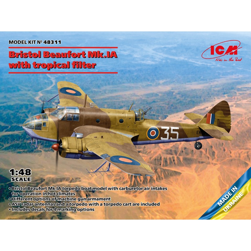 ICM 48311 1:48 Bristol Beaufort Mk.IA with Tropical Filters