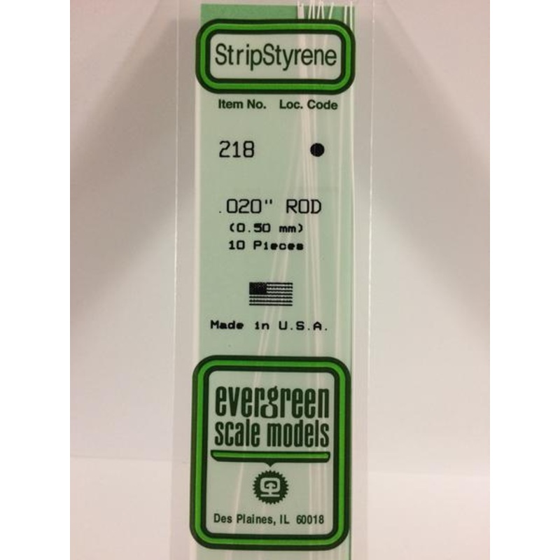 Evergreen 218 – 0.50mm Rod